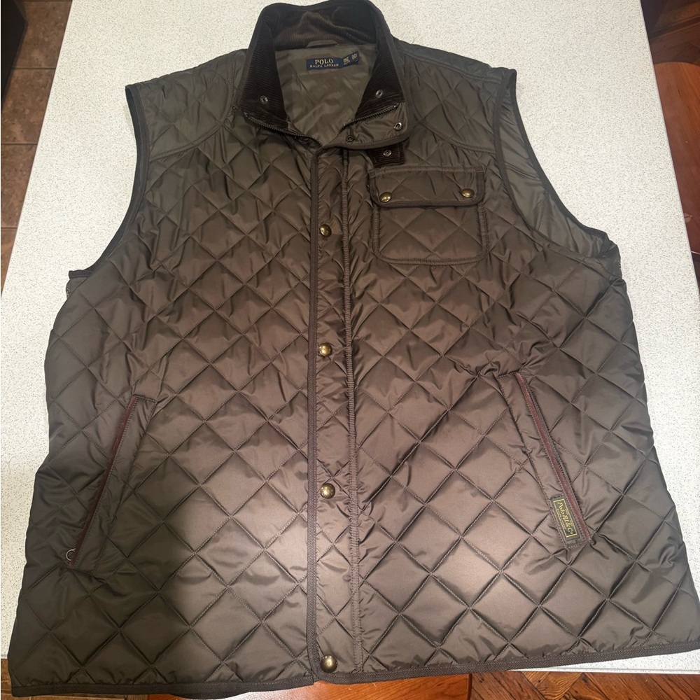 Ralph Lauren Men's Quilted Vest - Dark Olive